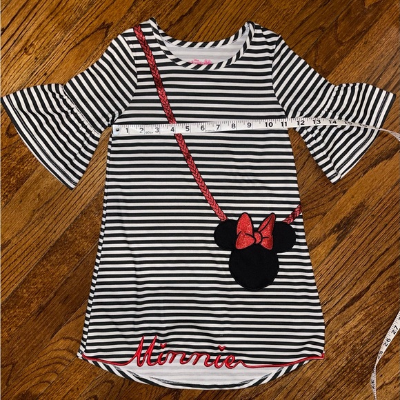 Disney Minnie Mouse Red and Black Striped Dress - Picture 5 of 6